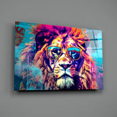 Cool Lion Glass Wall Art || Designer Collection.