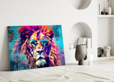 Cool Lion Glass Wall Art || Designer Collection.