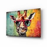 Cool Giraffe Glass Wall Art || Designer Collection.