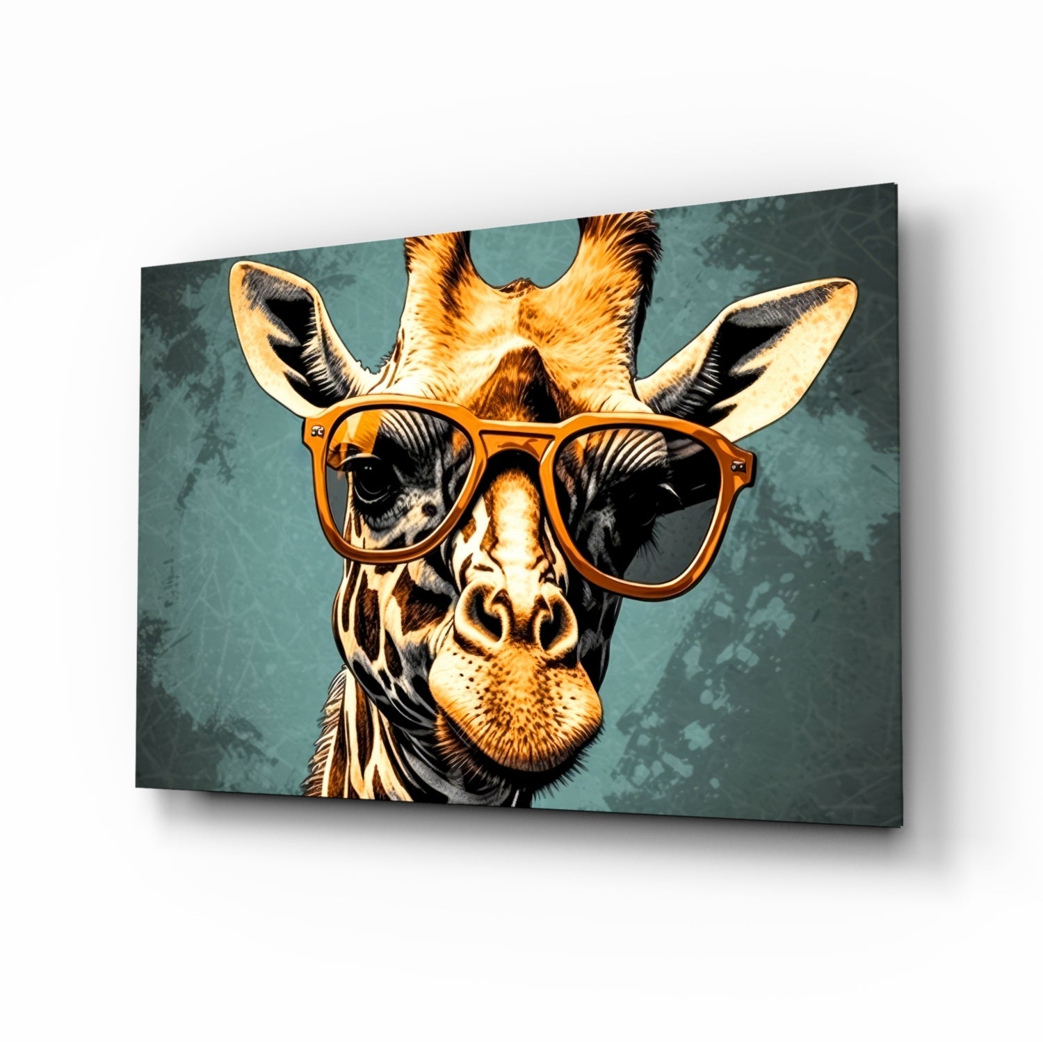 Cool Giraffe Glass Wall Art || Designer Collection.