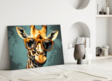 Cool Giraffe Glass Wall Art || Designer Collection.