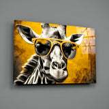 Cool Giraffe Glass Wall Art || Designer Collection.