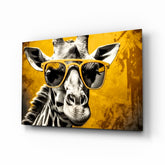 Cool Giraffe Glass Wall Art || Designer Collection.