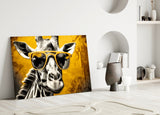 Cool Giraffe Glass Wall Art || Designer Collection.