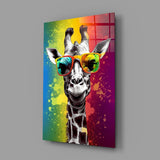 Cool Giraffe Glass Wall Art || Designer Collection.