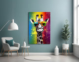 Cool Giraffe Glass Wall Art || Designer Collection.