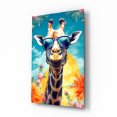 Cool Giraffe Glass Wall Art || Designer Collection.