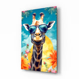 Cool Giraffe Glass Wall Art || Designer Collection.