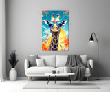 Cool Giraffe Glass Wall Art || Designer Collection.