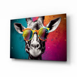 Cool Giraffe Glass Wall Art || Designer Collection.