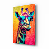Cool Giraffe Glass Wall Art || Designer Collection.