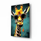 Cool Giraffe Glass Wall Art || Designer Collection.