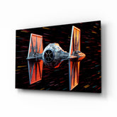 Tıe Fighter Glass Wall Art || Designer Collection.