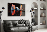 Tıe Fighter Glass Wall Art || Designer Collection.