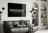 Laughter Analysis Glass Wall Art || Designer Collection.