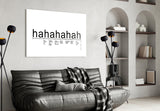 Laughter Analysis Glass Wall Art || Designer Collection.