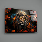 Lion Glass Wall Art || Designer Collection.