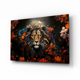 Lion Glass Wall Art || Designer Collection.