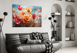 Poppies Glass Wall Art || Designer Collection.