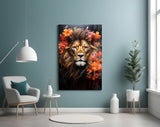 Lion Glass Wall Art || Designer Collection.