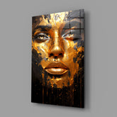 Golden Melt Glass Wall Art || Designer Collection.