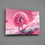 Pinky Space Glass Wall Art || Designer Collection.