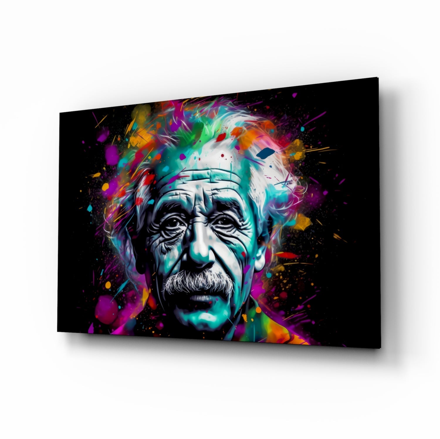 Einstein Glass Wall Art || Designer Collection.