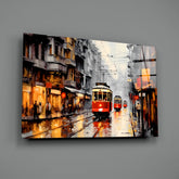 Tram Glass Wall Art || Designer Collection.