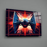 Tie Fighter Glass Wall Art || Designer Collection.