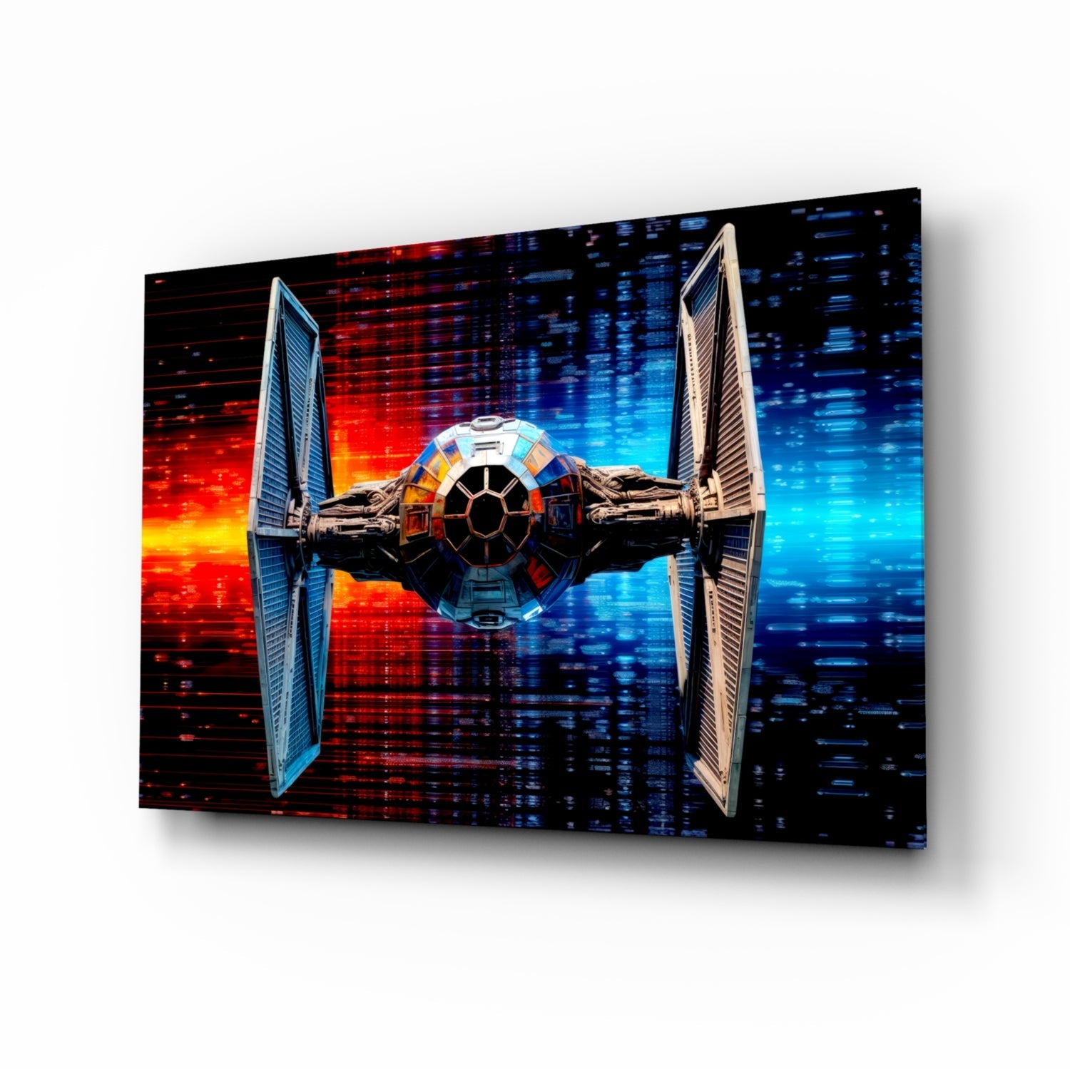 Tie Fighter Glass Wall Art || Designer Collection.