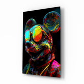 Neon Mice Glass Wall Art || Designer Collection.