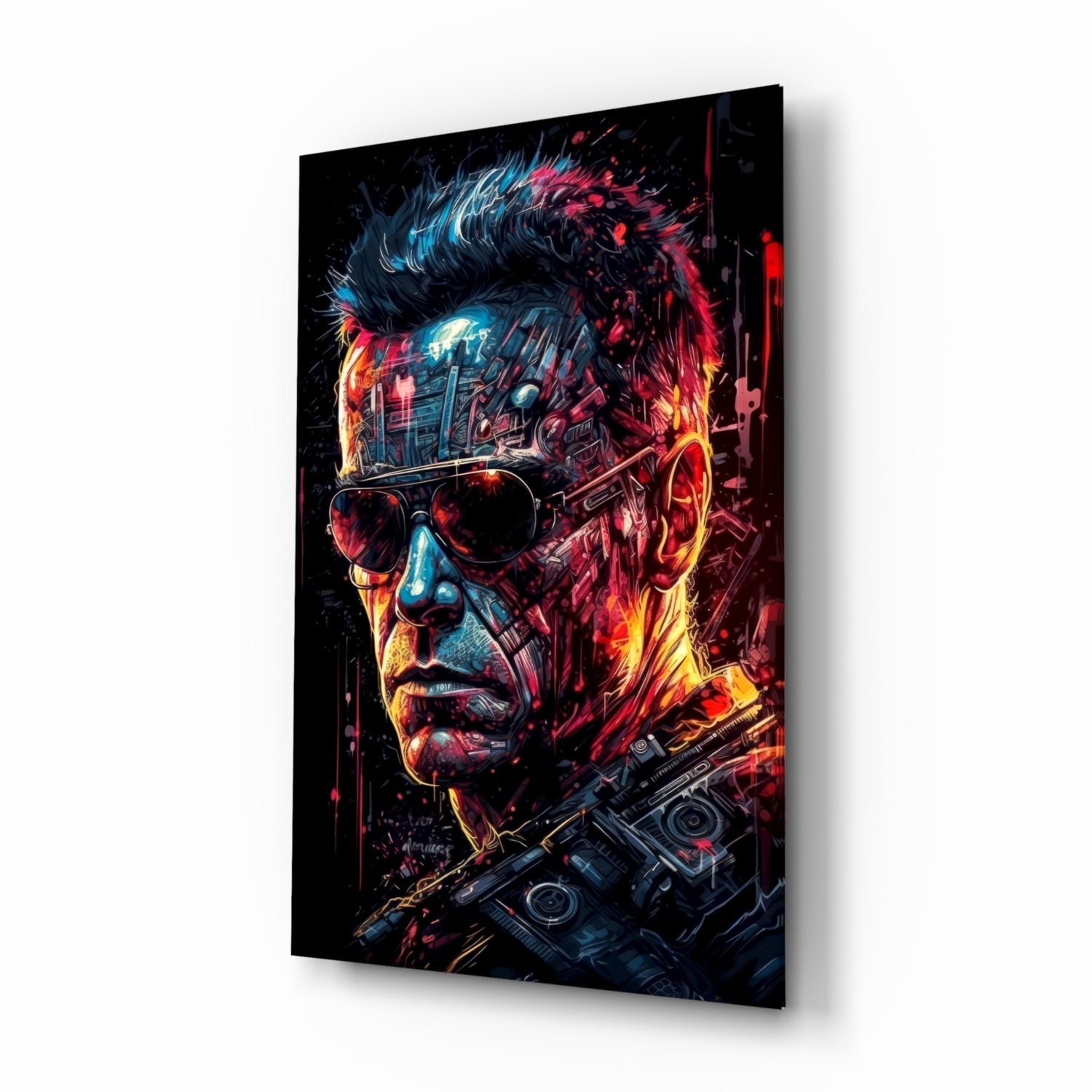 Mechanic Face Glass Wall Art || Designer Collection.