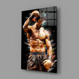 Fighter Glass Wall Art || Designer Collection.