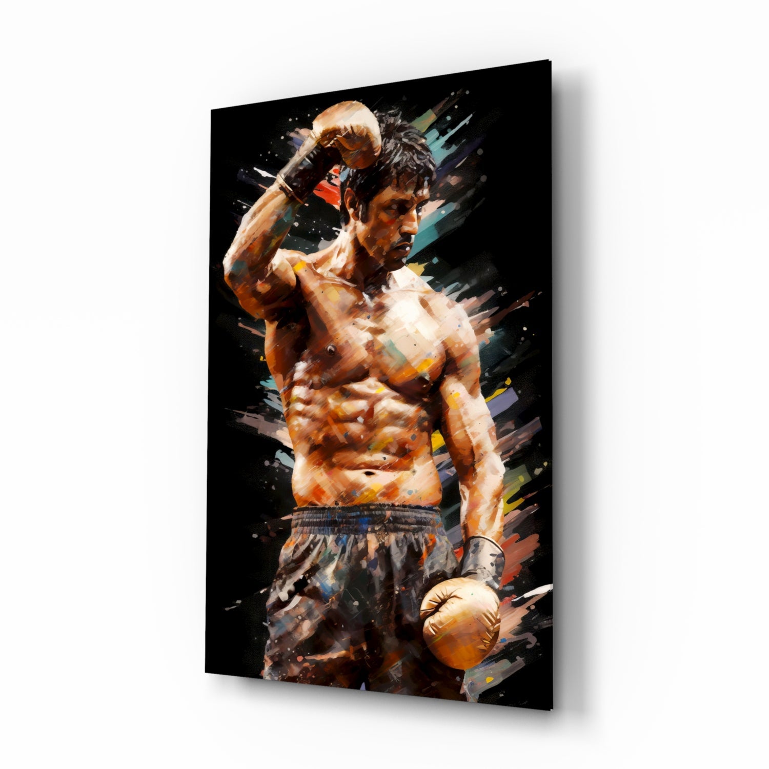 Fighter Glass Wall Art || Designer Collection.