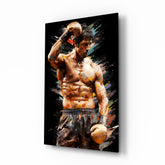 Fighter Glass Wall Art || Designer Collection.