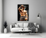Fighter Glass Wall Art || Designer Collection.