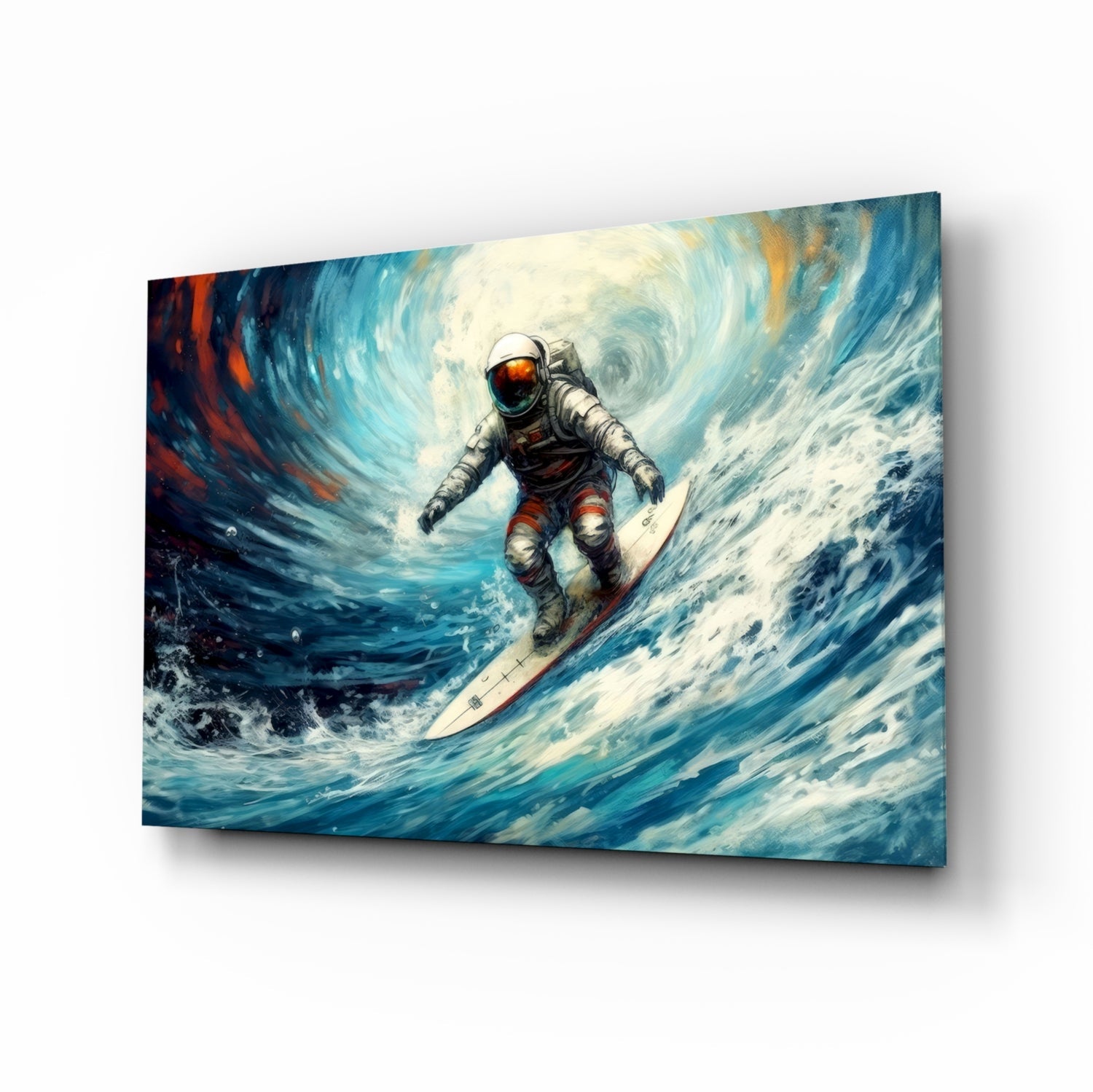 Surfing Glass Wall Art || Designer Collection.
