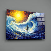 Waves Glass Wall Art || Designer Collection.