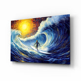 Waves Glass Wall Art || Designer Collection.