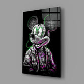 Neon Mouse Glass Wall Art || Designer Collection.