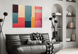 Rectangles Glass Wall Art|| Designer's Collection.