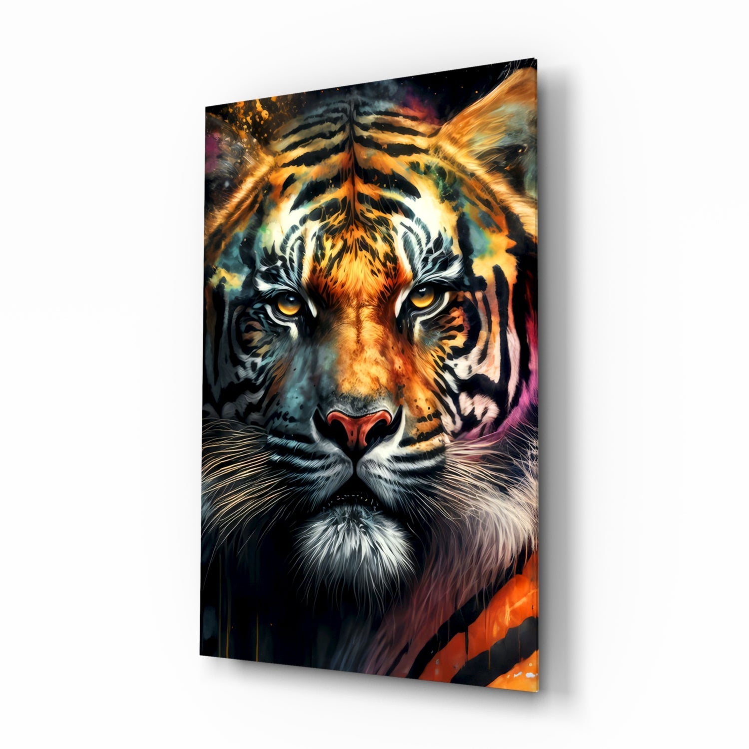 Face of the Tiger Glass Wall Art|| Designer's Collection.