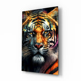 Face of the Tiger Glass Wall Art|| Designer's Collection.