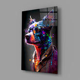 Dog Vogue Glass Wall Art|| Designer's Collection.
