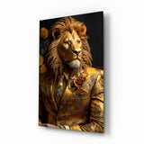 Lion Vogue Glass Wall Art|| Designer's Collection.