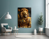 Lion Vogue Glass Wall Art|| Designer's Collection.