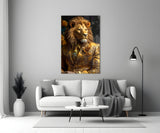 Lion Vogue Glass Wall Art|| Designer's Collection.