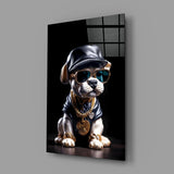 Puppy Vogue Glass Wall Art|| Designer's Collection.