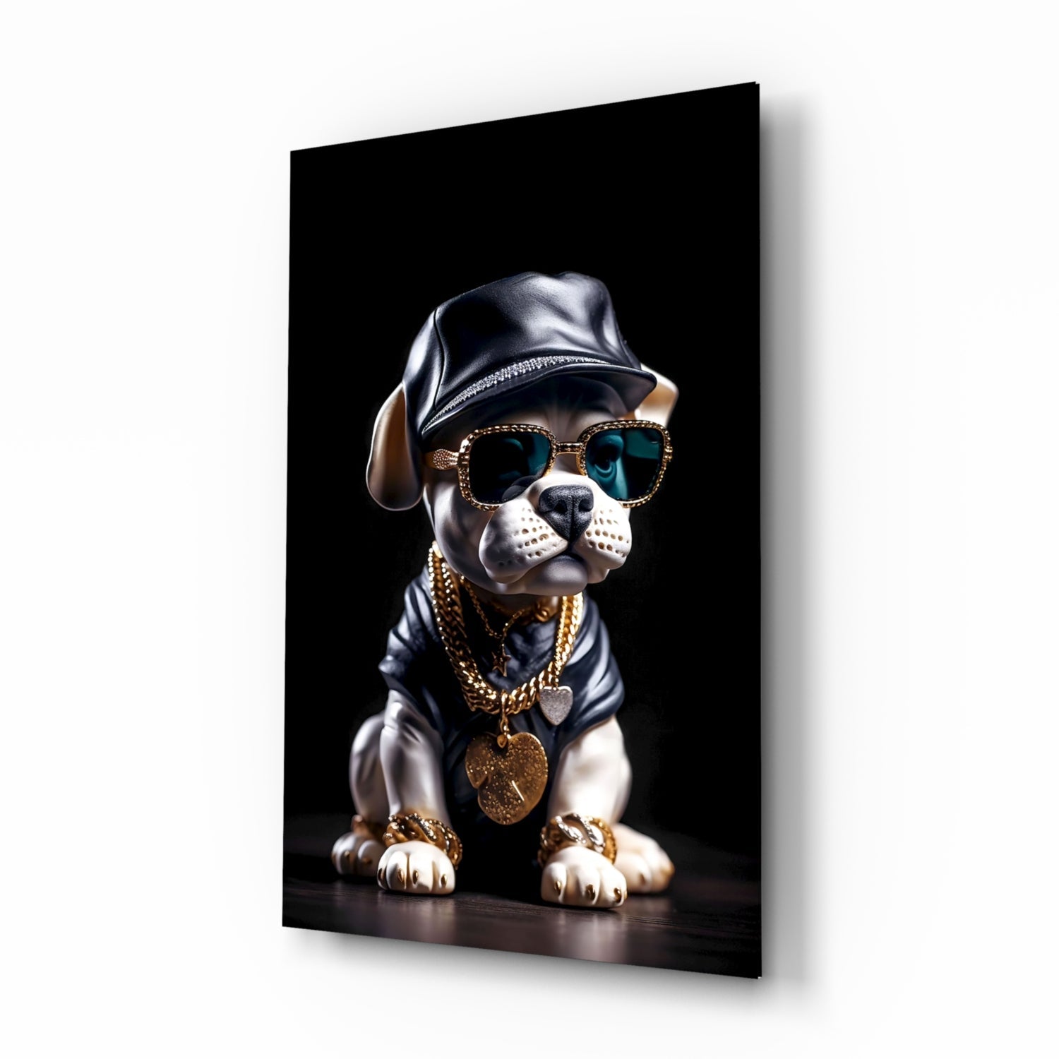 Puppy Vogue Glass Wall Art|| Designer's Collection.
