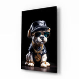 Puppy Vogue Glass Wall Art|| Designer's Collection.
